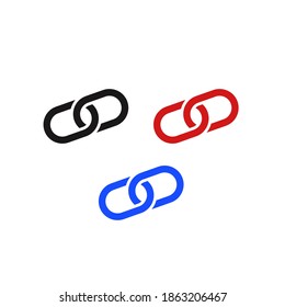 Chain link vector icon on white. Trust concept.