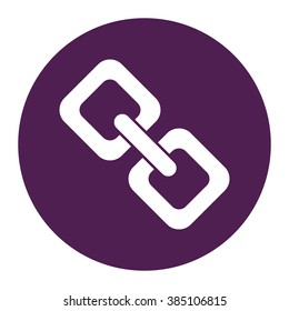 Chain link. Vector icon purple 