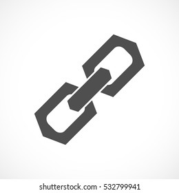 Chain link vector icon. Solid strong chain link eps icon.