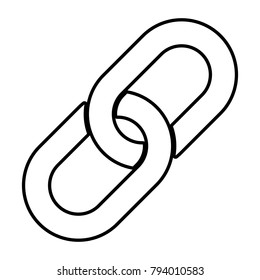 Chain link - vector icon without  fill