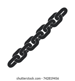 Chain links black - vector illustration icon