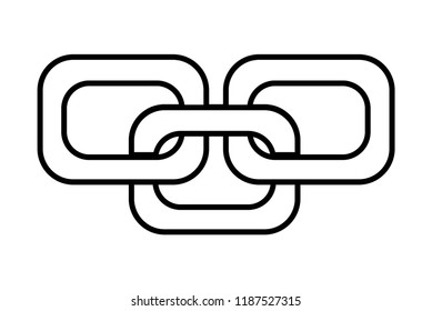 Chain links. Communication. Vector icon.