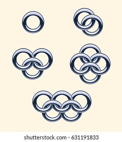 Chain links decorative design elements