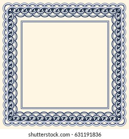 Chain links decorative frame
