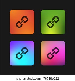 Chain links four color gradient app icon design