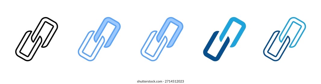 Conjunto de iconos de Enlaces de cadena colección de estilo múltiple