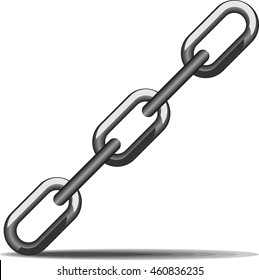Chain links isolated on a white background. Vector illustration EPS 8
