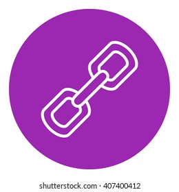 Icono de línea de enlaces de cadena.