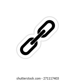 chain links on a white background with shadow
