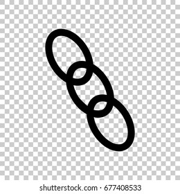 Chain, chain links. Vector icon illustration
