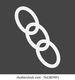 Chain, chain links. Vector icon illustration.
