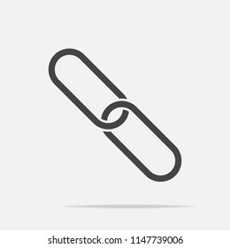 Chain links vector icon. Layers grouped for easy editing illustration. For your design.