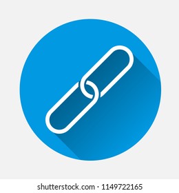 Chain links vector icon. Layers grouped for easy editing illustration. For your design.