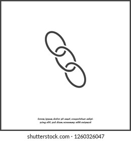 Chain links vector icon on white isolated background. Layers grouped for easy editing illustration. For your design.