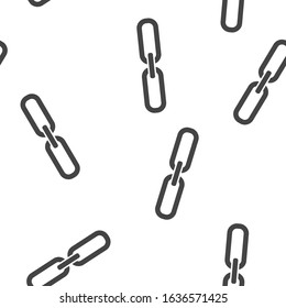 Chain links vector icon on white isolated background seamless pattern on a white background.