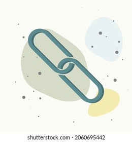 Icono de vector de vínculos de cadena en fondo multicolor. Capas agrupadas para una ilustración de edición sencilla. Por tu diseño.