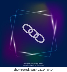 Chain, chain links. Vector neon light icon illustration. Layers grouped for easy editing illustration. For your design.