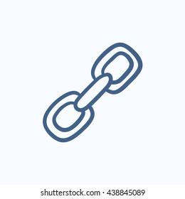 Chain links vector sketch icon isolated on background. Hand drawn Chain links icon. Chain links sketch icon for infographic, website or app.
