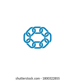 diseño de imagen de icono vectorial de etiqueta de logotipo de cadena