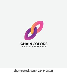 chain logo vector template illustration 