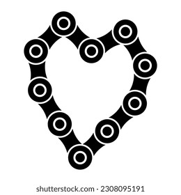  chain love logo design vector template 