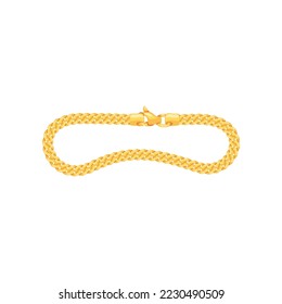 Chain made of gold vector illustration. Cartoon drawing of elegant golden chain. Jewelry, accessories, luxury concept