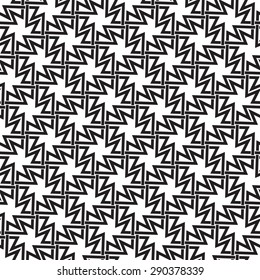 Chain mail of intersecting crosses links. Celtic seamless pattern with swatch for filling. Fashion geometric background for web or printing design.