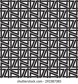 Chain mail of intersecting trapezes. Celtic seamless pattern with swatch for filling. Fashion background for web or printing design.