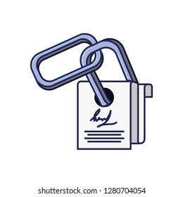 chain metal with document contract