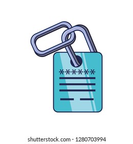 chain metal with document and password