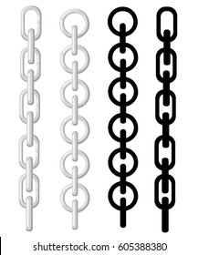 Kettenmetall Flaches Design, Vektorgrafik