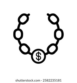 chain necklace with a dollar sign pendant hip hop fashion