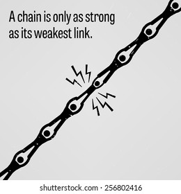 A chain is only as strong as its weakest link