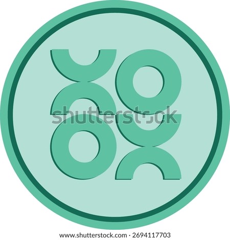 chain opera ai-coai cryptocurrency logos on abstract background. 3d illustrations.