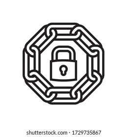 icono de cadena y candado vectores eps plantilla de diseño de moda logotipo señalización ilustración clip art