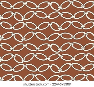 chain pattern brown and white vector design