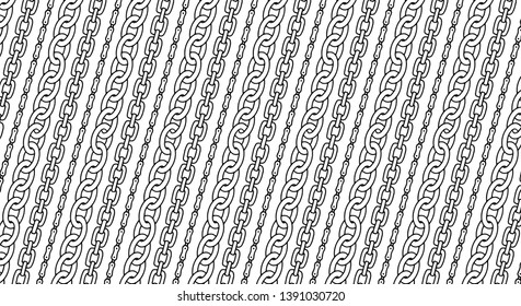 Chain pattern for decorative design. Decorative stripe background. Fashion print hand drawn texture. Vector illustration
