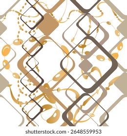 chain pattern geometric fabric design