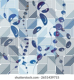 chain pattern geometric fabric design