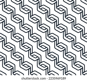 Chain Pattern, line geometric twisted link background. Great for mobile app, web design, banner, game etc.