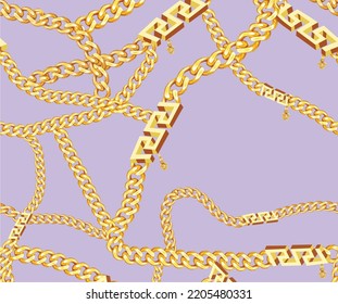 
chain pattern on lilac background