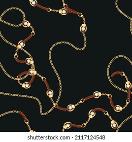 Chain pattern.Golden chains. Belt, rope, tassel pattern
chain pattern.
