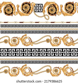 Chain pattern.Golden chains. Belt, rope, tassel pattern chain pattern.