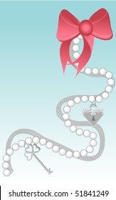 Chain, Pearls and a Ribbon