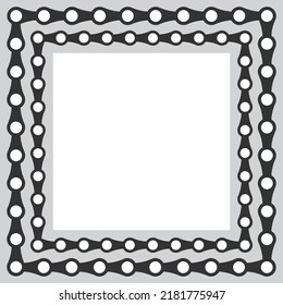 chain photo frame template vector image