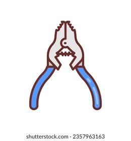 Chain Pliers icon in vector. Logotype