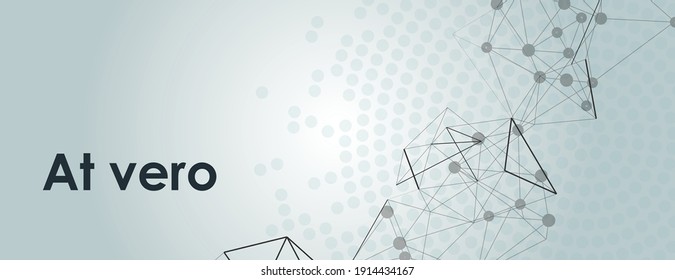 Chain polygon connections in abstract style. Communication vector design