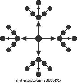 Chain Reaction Icon, Science Symbol Vector