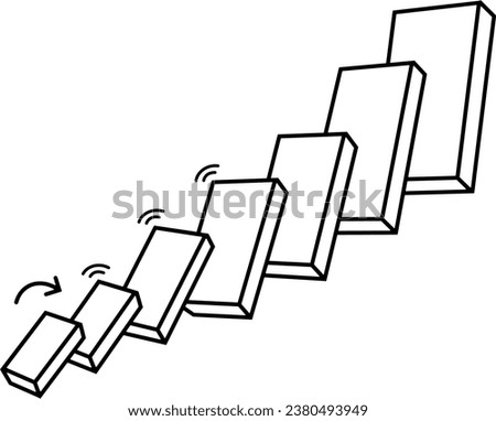 Chain reaction. Vector outline icon,