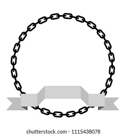 chain and ribbon illustration